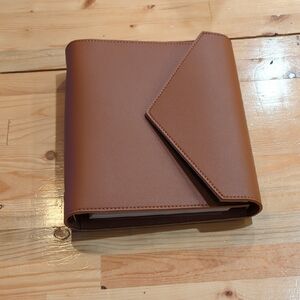 Erin Condren Brown Vegan Leather A5 Ring Planner